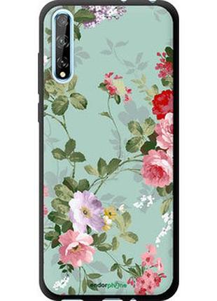 Чехол на huawei p smart s цветочные обои 2 "862b-1813-2448"