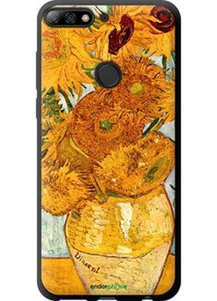 Чехол на huawei y7 prime 2018 винсент ван гог. подсолнухи "162b-1509-2448"