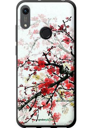 Чехол на huawei y6s цветущий куст "831b-1871-2448"