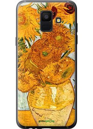 Чехол на samsung galaxy a6 2018 винсент ван гог. подсолнухи "162t-1480-2448"