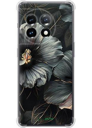 Чехол на oneplus 11 черные цветы "6031sp-2940-2448"