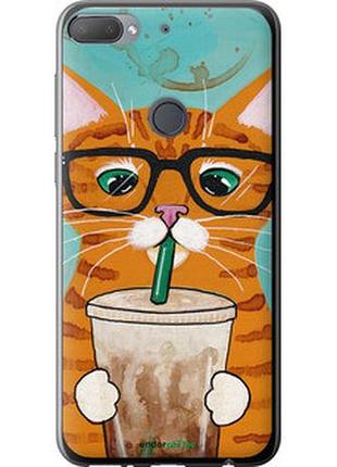 Чехол на htc desire 12 plus зеленоглазый кот в очках "4054u-1485-2448"