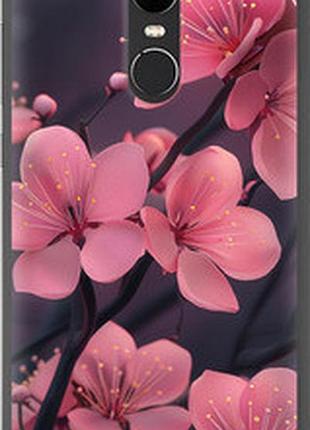 Чехол на xiaomi redmi note 4x пурпурная сакура "6075u-951-2448"