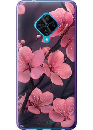 Чехол на vivo v17 пурпурная сакура "6075u-1819-2448"