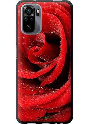 Чехол на xiaomi redmi note 10 красная роза "529b-2277-2448"