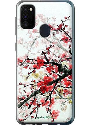 Чехол на samsung galaxy m21 m215f цветущий куст "831u-2016-2448"