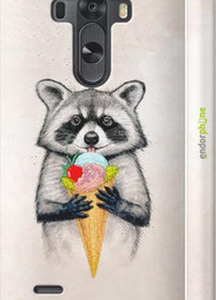 Чехол на lg g3 dual d856 енотик с мороженым "4602m-56-2448"