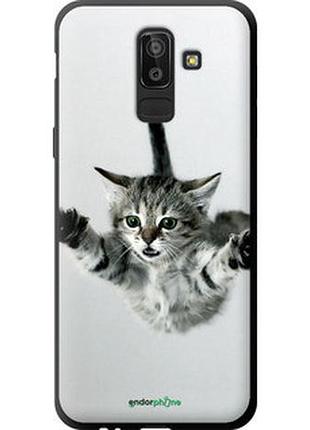 Чехол на samsung galaxy j8 2018 летящий котёнок "2322b-1511-2448"