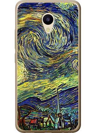 Чохол на meizu m5 вінсент ван гог. зоряна ніч "163t-420-2448"