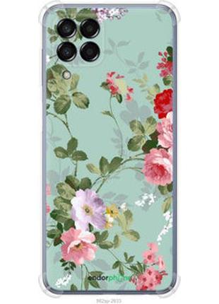 Чехол на samsung galaxy m33 m336b цветочные обои 2 "862sp-2633-2448"