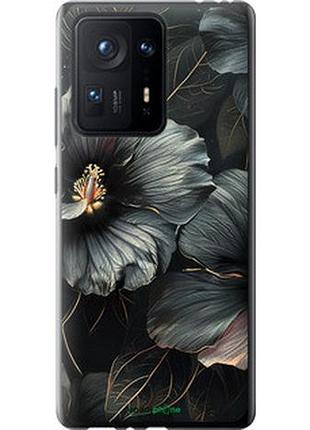 Чехол на xiaomi mix 4 черные цветы "6031u-2475-2448"