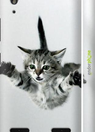 Чехол на lenovo a6000 летящий котёнок "2322m-103-2448"