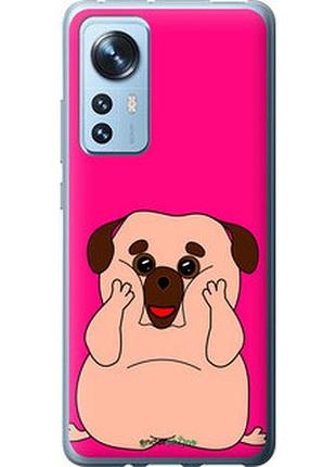 Чохол на xiaomi 12 веселий мопс "4908u-2555-2448"