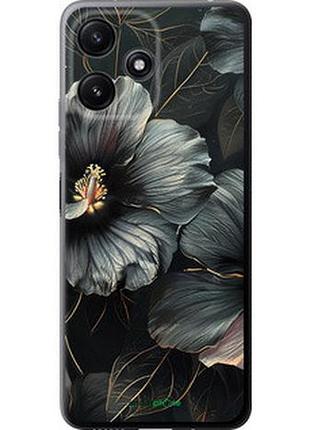 Чехол на xiaomi redmi 12 5g черные цветы "6031u-3194-2448"