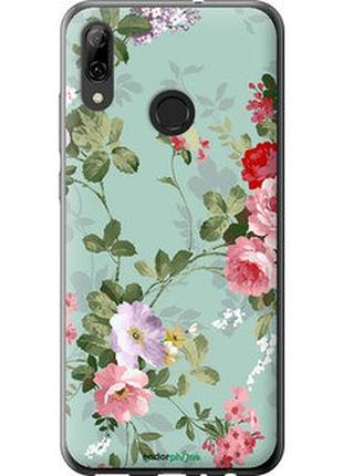 Чехол на huawei p smart 2019 цветочные обои 2 "862u-1634-2448"