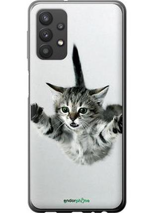 Чехол на samsung galaxy a32 a325f летящий котёнок "2322u-2204-2448"