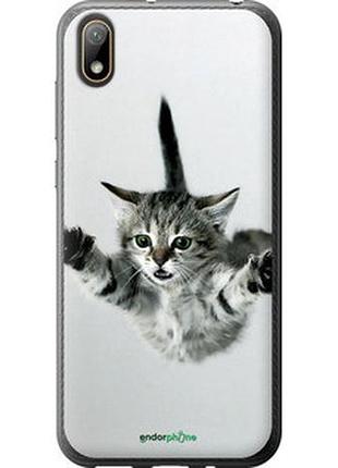 Чехол на huawei y5 2019 летящий котёнок "2322t-1695-2448"