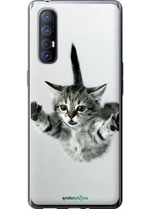 Чехол на oppo reno 3 pro летящий котёнок "2322u-1878-2448"