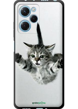 Чехол на xiaomi poco x5 pro 5g летящий котёнок "2322b-3027-2448"