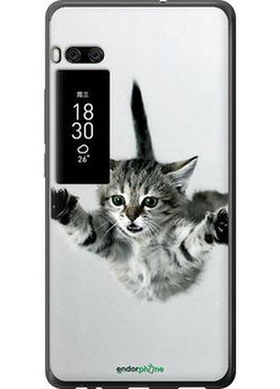 Чехол на meizu pro 7 plus летящий котёнок "2322u-1131-2448"