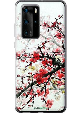 Чехол на huawei p40 pro цветущий куст "831t-1839-2448"