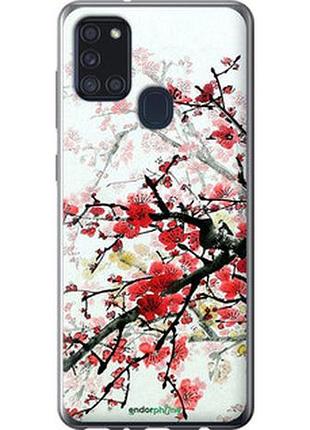 Чехол на samsung galaxy a21s a217f цветущий куст "831u-1943-2448"
