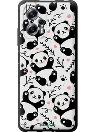 Чехол на xiaomi redmi note 11t pro+ панды "4318b-3861-2448"