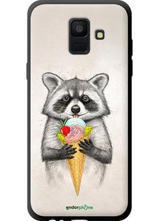 Чехол на samsung galaxy a6 2018 енотик с мороженым "4602b-1480-2448"
