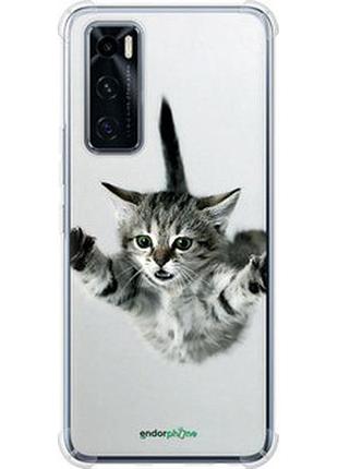 Чехол на vivo v20 se летящий котёнок "2322sp-2128-2448"