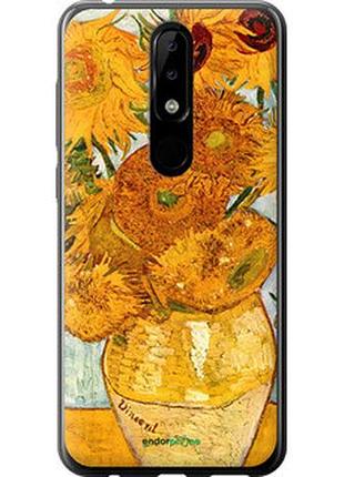 Чехол на nokia 5.1 plus винсент ван гог. подсолнухи "162t-1543-2448"
