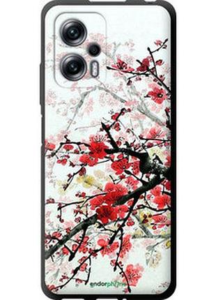Чехол на xiaomi redmi note 11t pro цветущий куст "831b-2644-2448"
