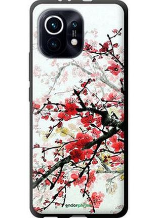 Чехол на xiaomi mi 11 цветущий куст "831b-2253-2448"