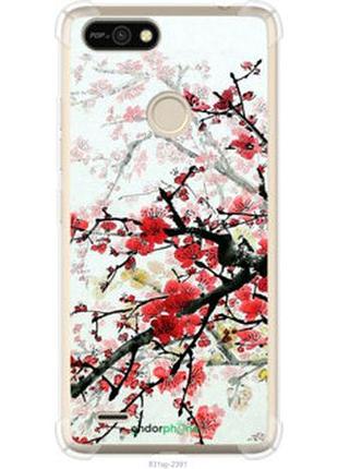Чехол на tecno pop 2f b1f цветущий куст "831sp-2391-2448"