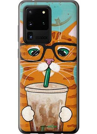Чехол на samsung galaxy s20 ultra зеленоглазый кот в очках "4054u-1831-2448"