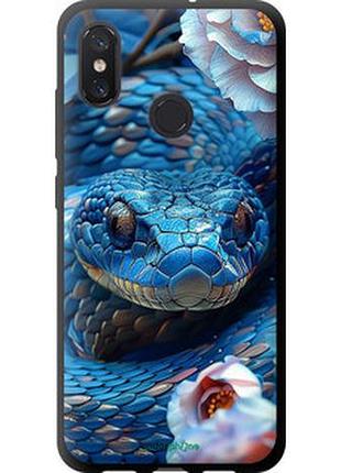 Чехол на xiaomi mi8 blue snake "6079b-1499-2448"