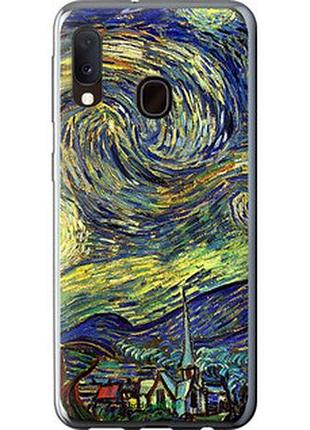Чехол на samsung galaxy a20e a202f винсент ван гог. звёздная ночь "163t-1709-2448"