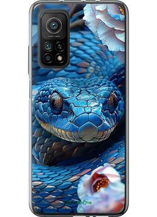 Чехол на xiaomi mi 10t blue snake "6079u-2096-2448"