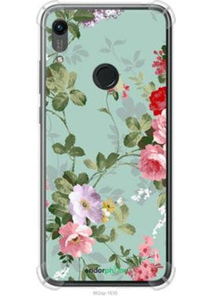 Чехол на huawei y6s цветочные обои 2 "862sp-1871-2448"