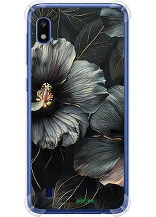 Чехол на samsung galaxy a10 2019 a105f черные цветы "6031sp-1671-2448"