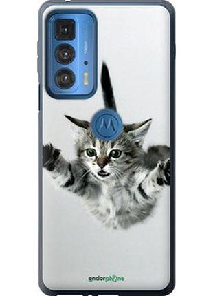 Чехол на motorola edge 20 pro летящий котёнок "2322u-2662-2448"