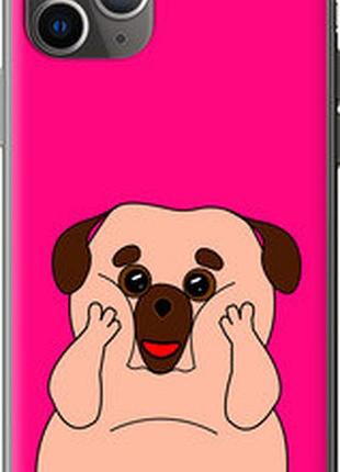 Чехол на iphone 11 pro max весёлый мопс "4908t-1723-2448"