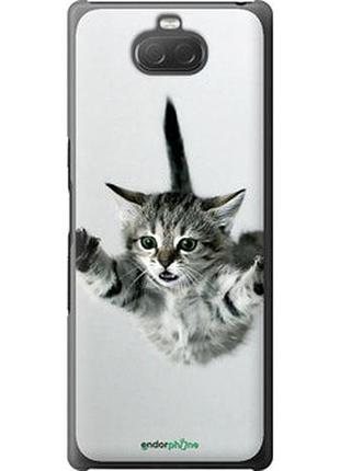 Чехол на sony xperia 10 i4113 летящий котёнок "2322t-1688-2448"