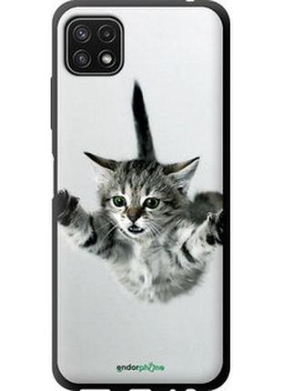 Чехол на samsung galaxy a22 5g a226b летящий котёнок "2322b-2581-2448"