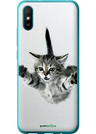 Чехол на xiaomi redmi 9a летящий котёнок "2322u-2034-2448"