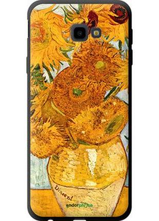 Чехол на samsung galaxy j4 plus 2018 винсент ван гог. подсолнухи "162b-1594-2448"
