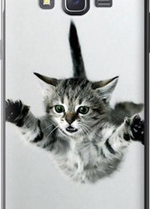 Чехол на samsung galaxy j7 j700h летящий котёнок "2322u-101-2448"