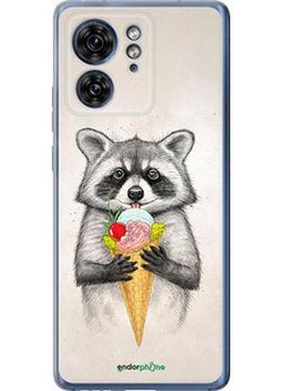 Чохол на motorola edge 40 єнотик з морозивом "4602u-3335-2448"