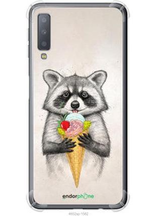 Чехол на samsung galaxy a7 (2018) a750f енотик с мороженым "4602sp-1582-2448"