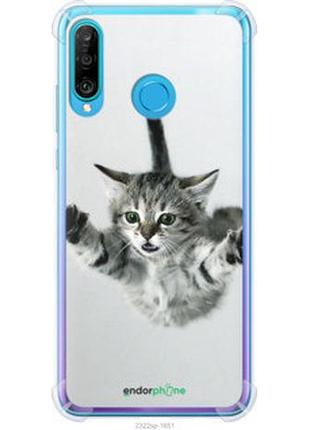 Чехол на huawei p30 lite летящий котёнок "2322sp-1651-2448"