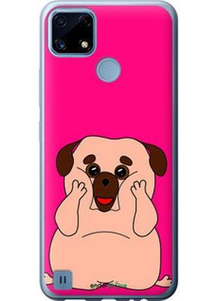 Чехол на realme c21 весёлый мопс "4908u-2321-2448"